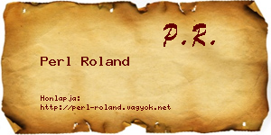 Perl Roland névjegykártya